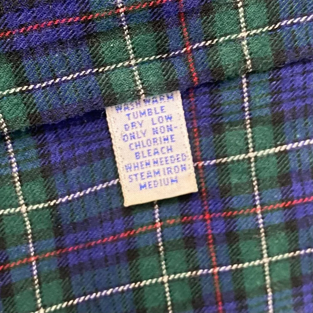 Vintage Ralph Lauren Flannel Shirt Men's XL Green Blue Plaid Tartan Blackwatch - Picture 8 of 13